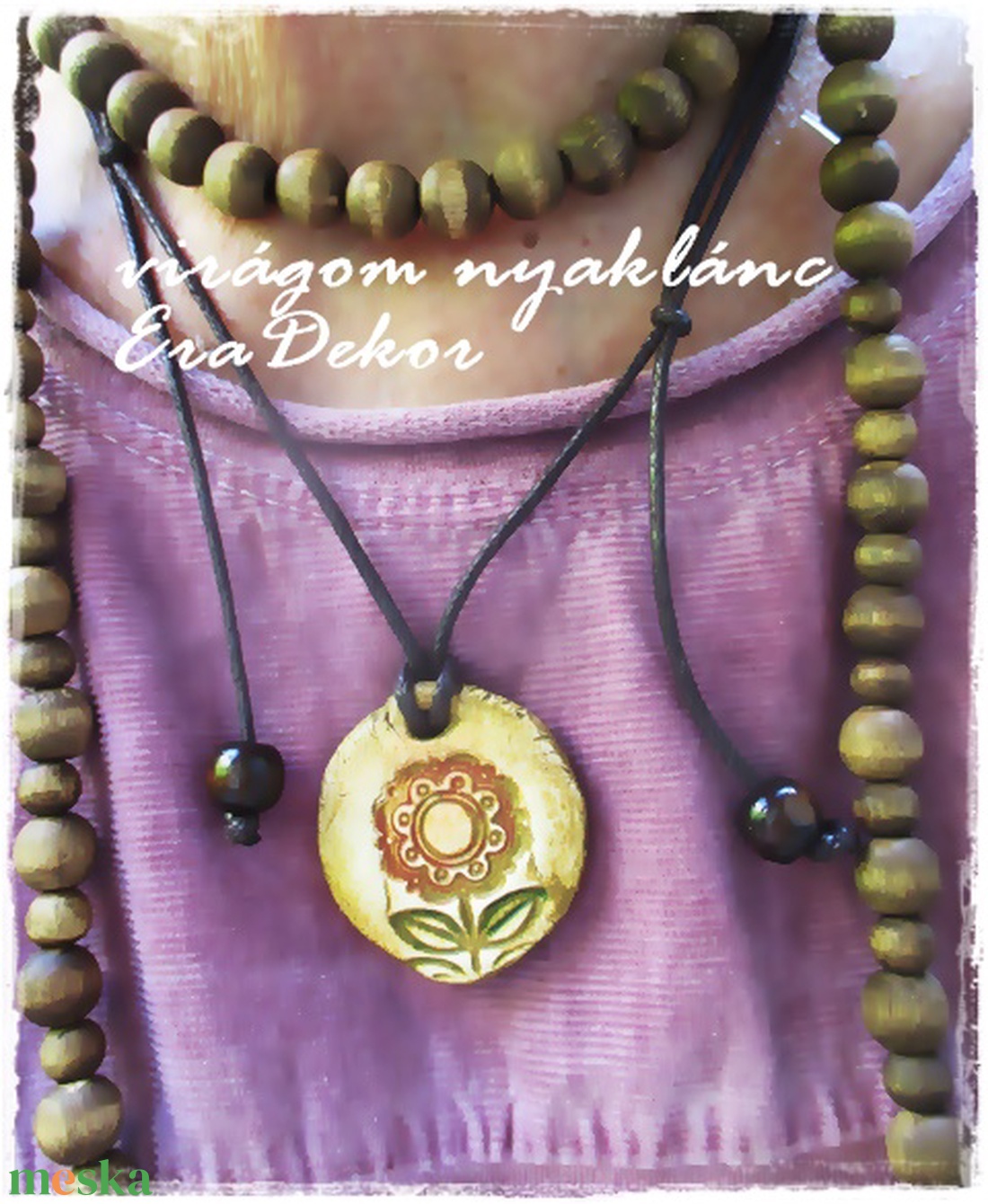 Napvirág nyaklánc - ékszer - nyaklánc - medálos nyaklánc - Meska.hu