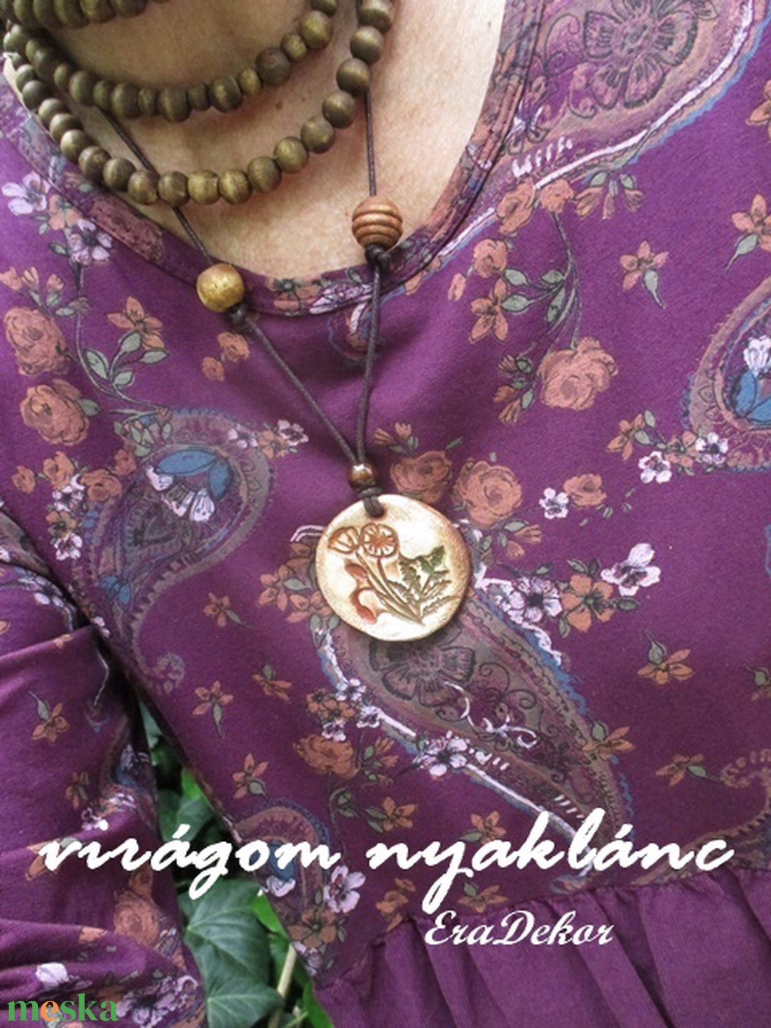 Virágnyaklánc - ékszer - nyaklánc - medálos nyaklánc - Meska.hu