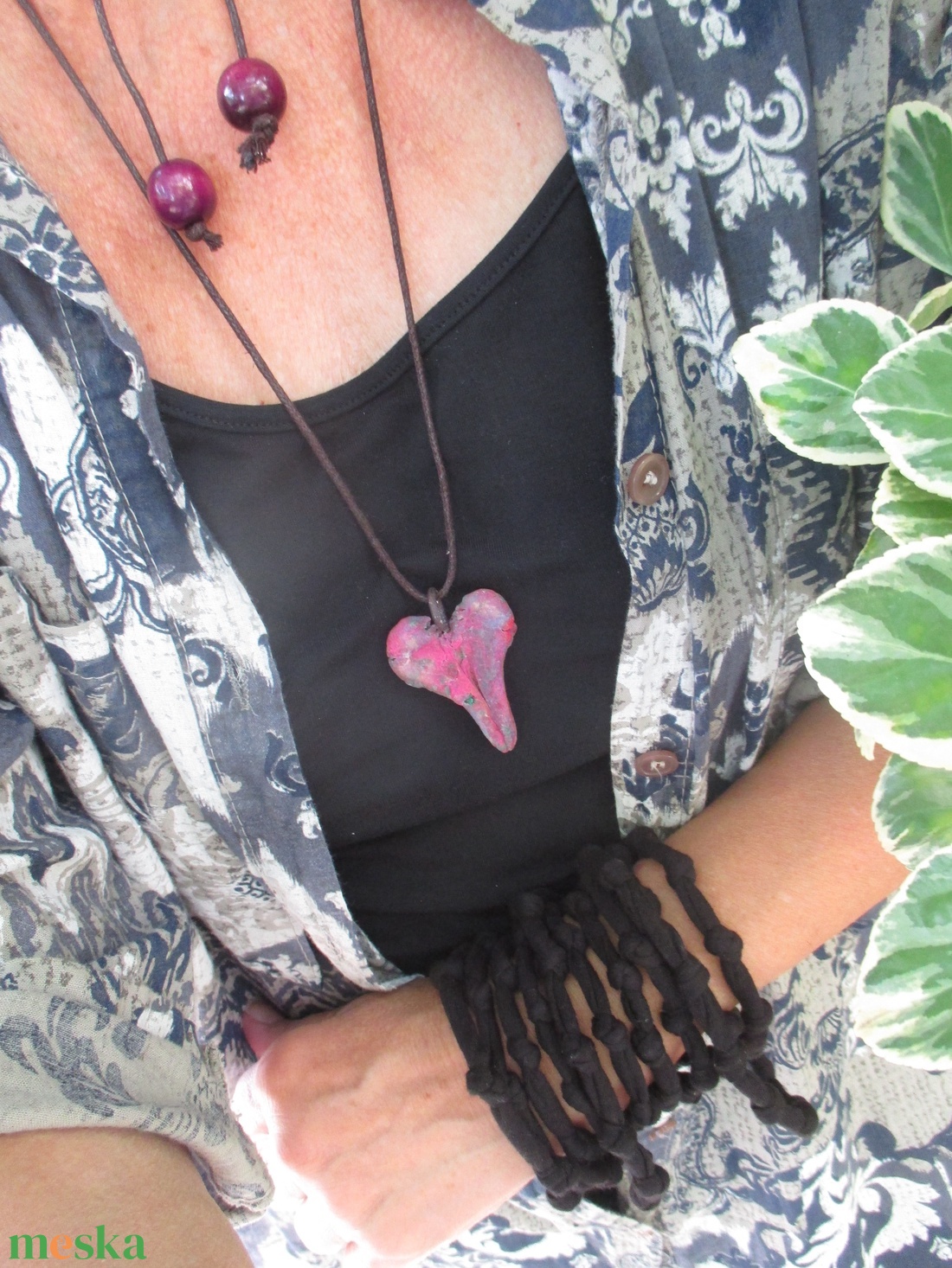 Szív küldi, szívnek, szívesen - ékszer - nyaklánc - medálos nyaklánc - Meska.hu