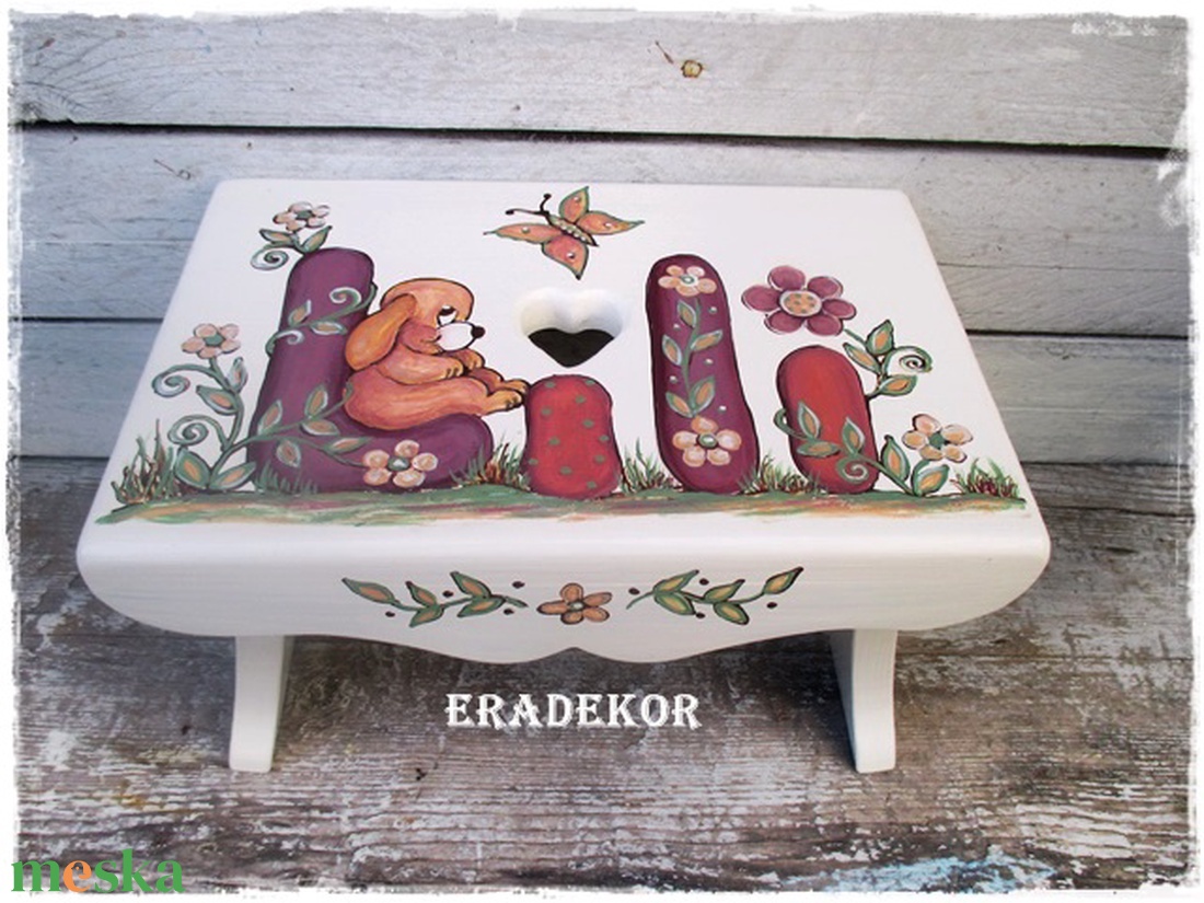 Kutyusos mese ajándék kislánynak keresztelőre - otthon & életmód - bútor - szék & fotel - Meska.hu