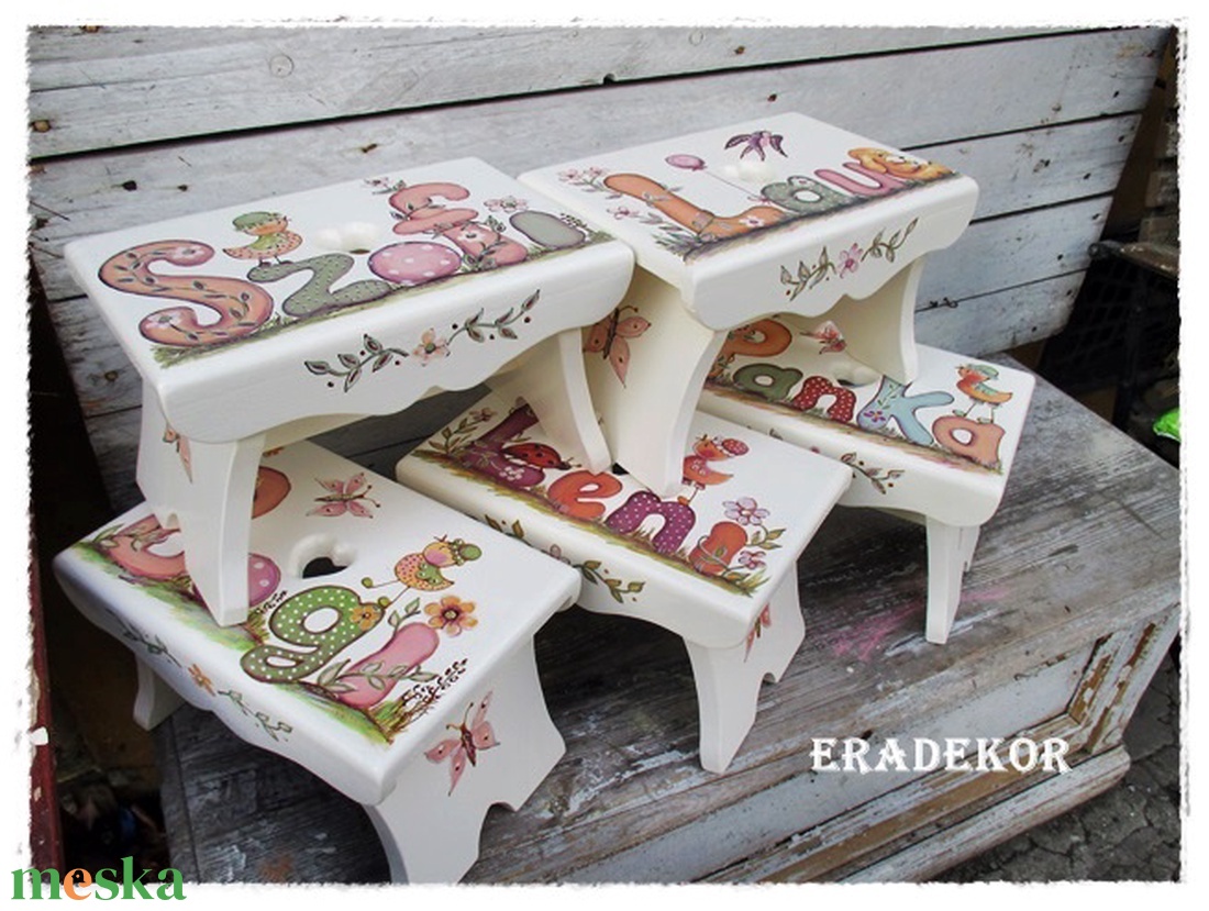 Festett sámli, ajándék kislánynak keresztelőre - otthon & életmód - bútor - szék & fotel - Meska.hu