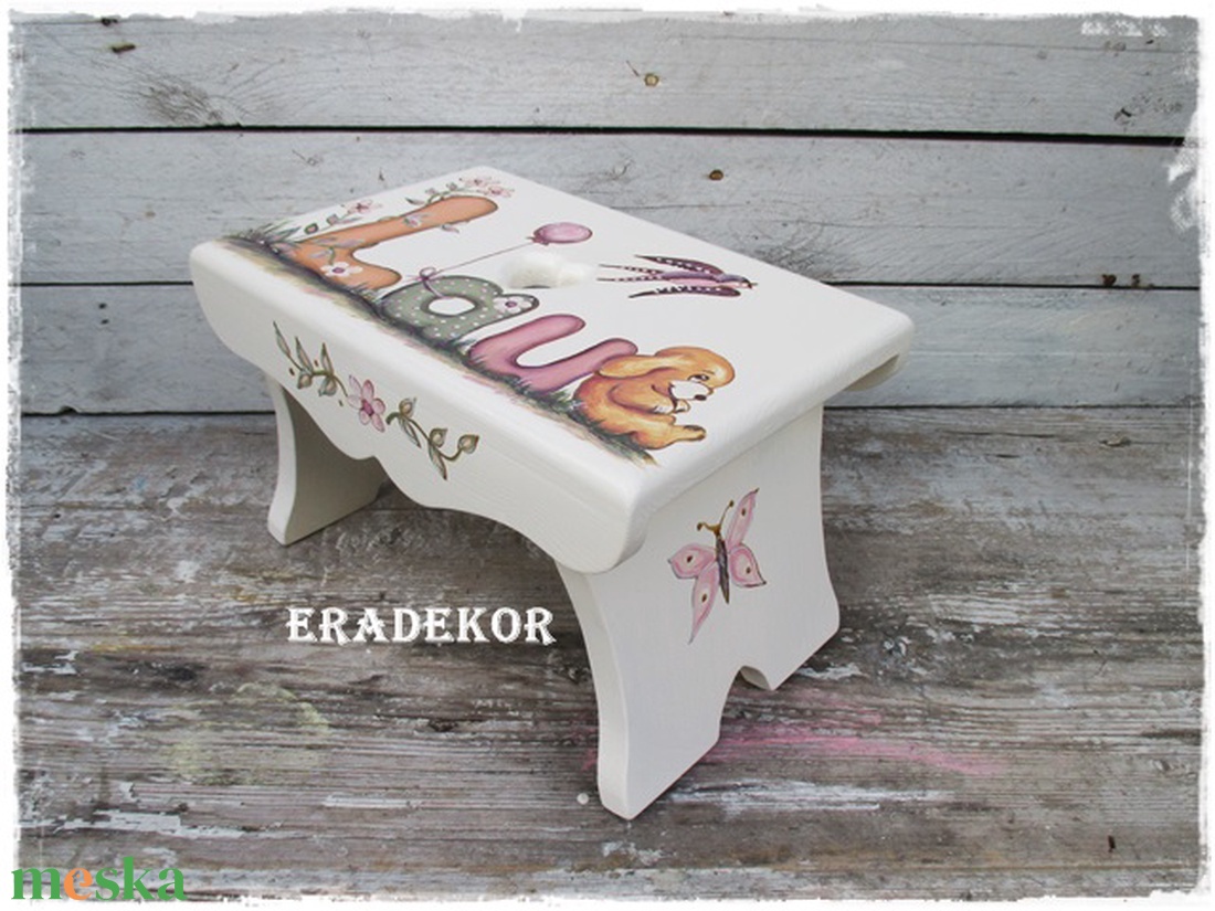 Festett sámli, ajándék kislánynak keresztelőre - otthon & életmód - bútor - szék & fotel - Meska.hu