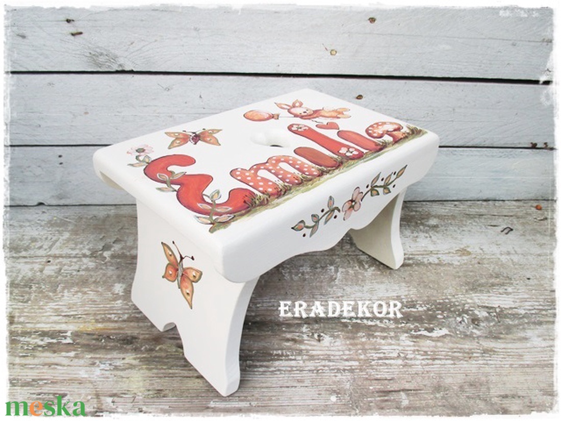 Festett sámli, ajándék kislánynak keresztelőre - otthon & életmód - bútor - szék & fotel - Meska.hu