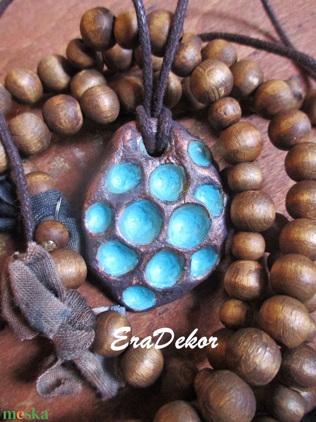 Türkíz szerelem nyaklánc - ékszer - nyaklánc - medálos nyaklánc - Meska.hu