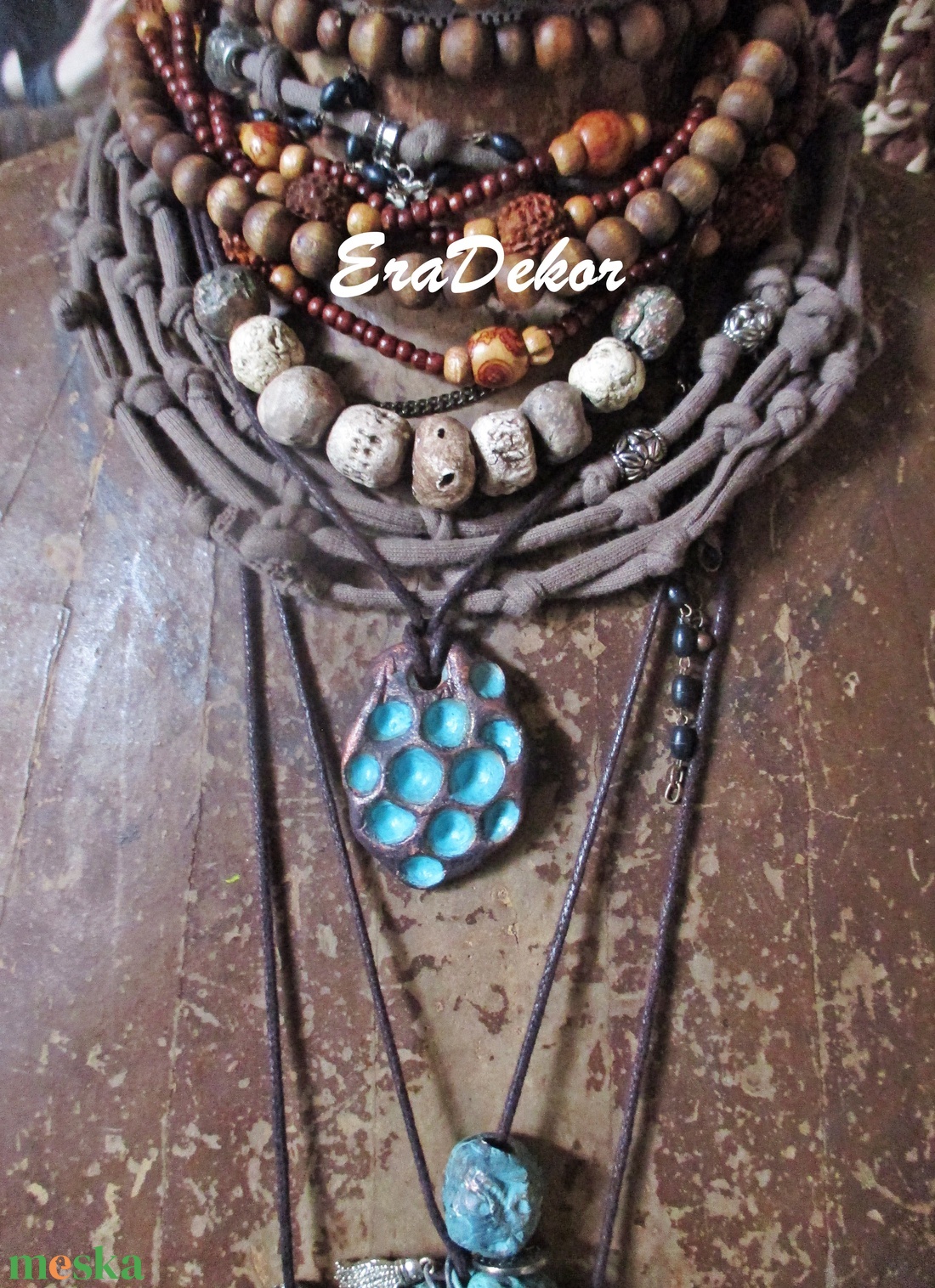 Türkíz szerelem nyaklánc - ékszer - nyaklánc - medálos nyaklánc - Meska.hu