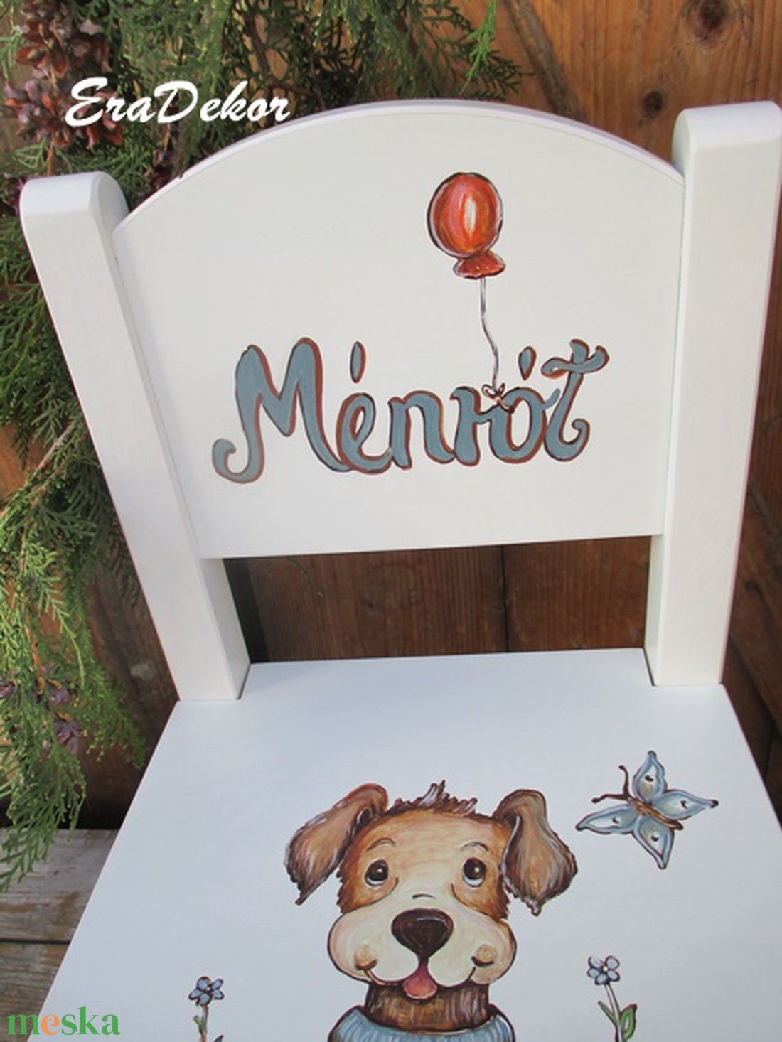 Festett kutyusos  szék  kisfiúknak 1db - játék & sport - plüssállat & játékfigura - kutya - Meska.hu