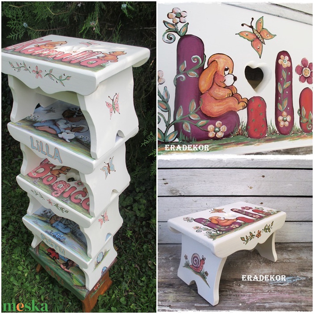 Kutyás sámli  a nevemmel a keresztelőmre - baba - mama - babalátogató ajándékcsomag - Meska.hu