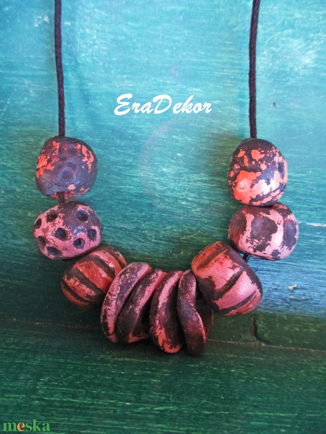 Rusztikus bohém, barna  fantázia  - ékszer - nyaklánc - medálos nyaklánc - Meska.hu