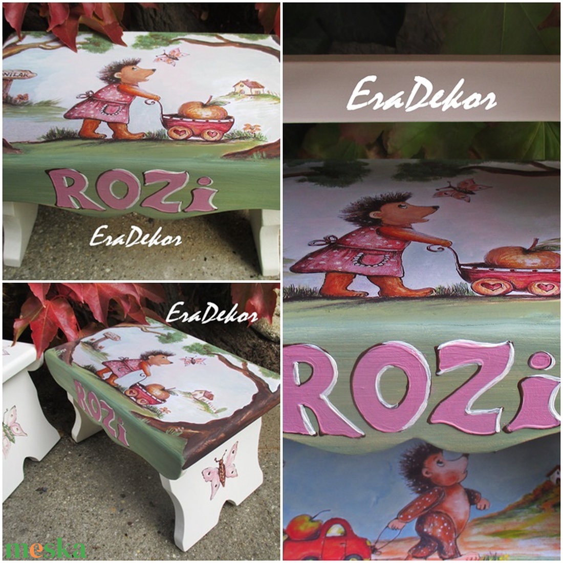 Festett sámli, ajándék kislánynak keresztelőre - játék & sport - plüssállat & játékfigura - süni - Meska.hu