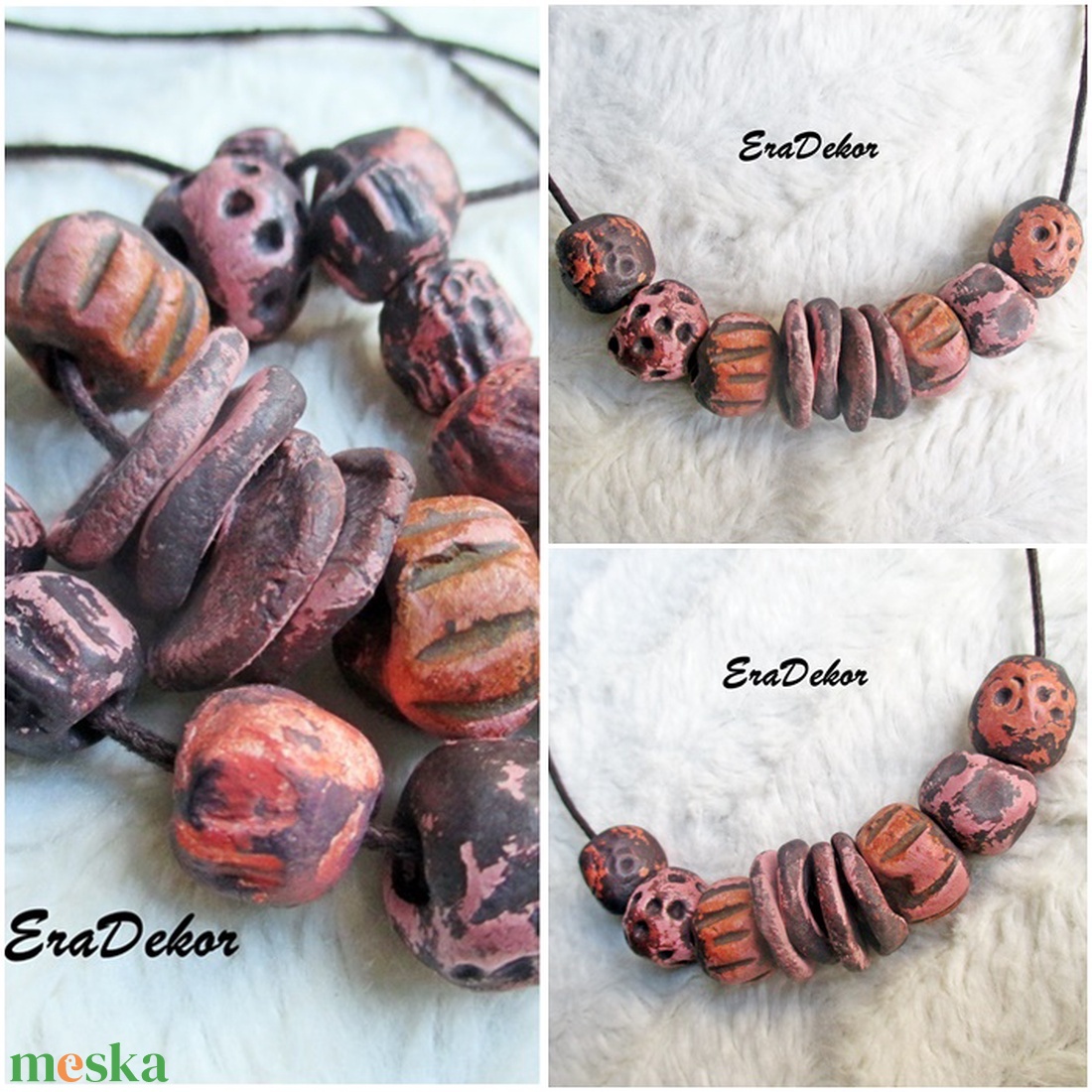 Rusztikus barna árnyalatok 1db - ékszer - nyaklánc - hosszú nyaklánc - Meska.hu