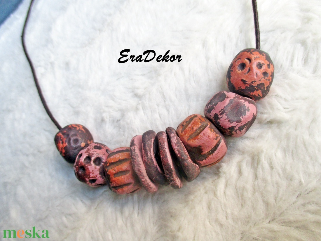 Rusztikus barna árnyalatok 1db - ékszer - nyaklánc - hosszú nyaklánc - Meska.hu