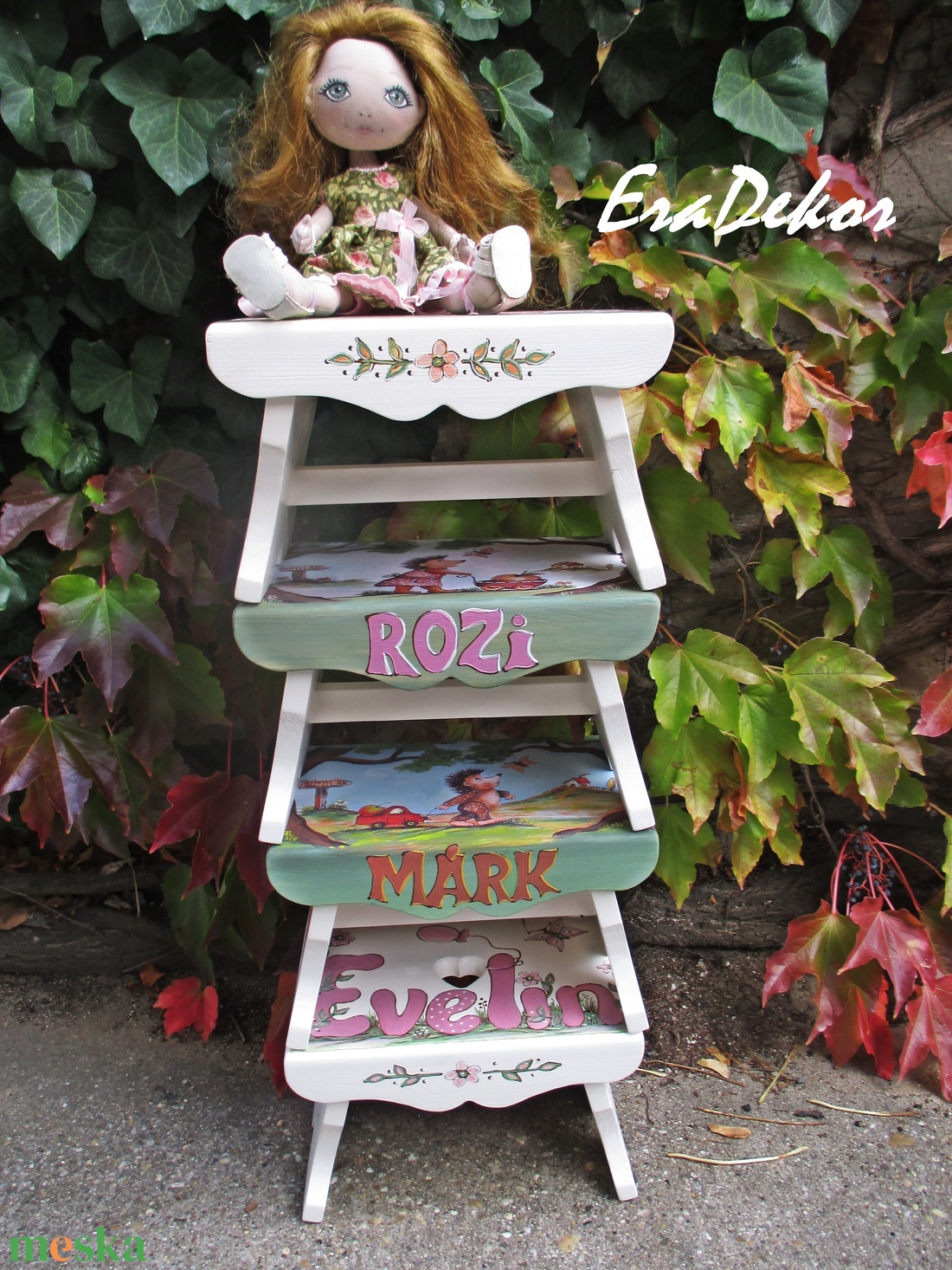 Festett sámli a neveddel, ajándék a  keresztelődre - játék & sport - hinta & kerti játék - Meska.hu