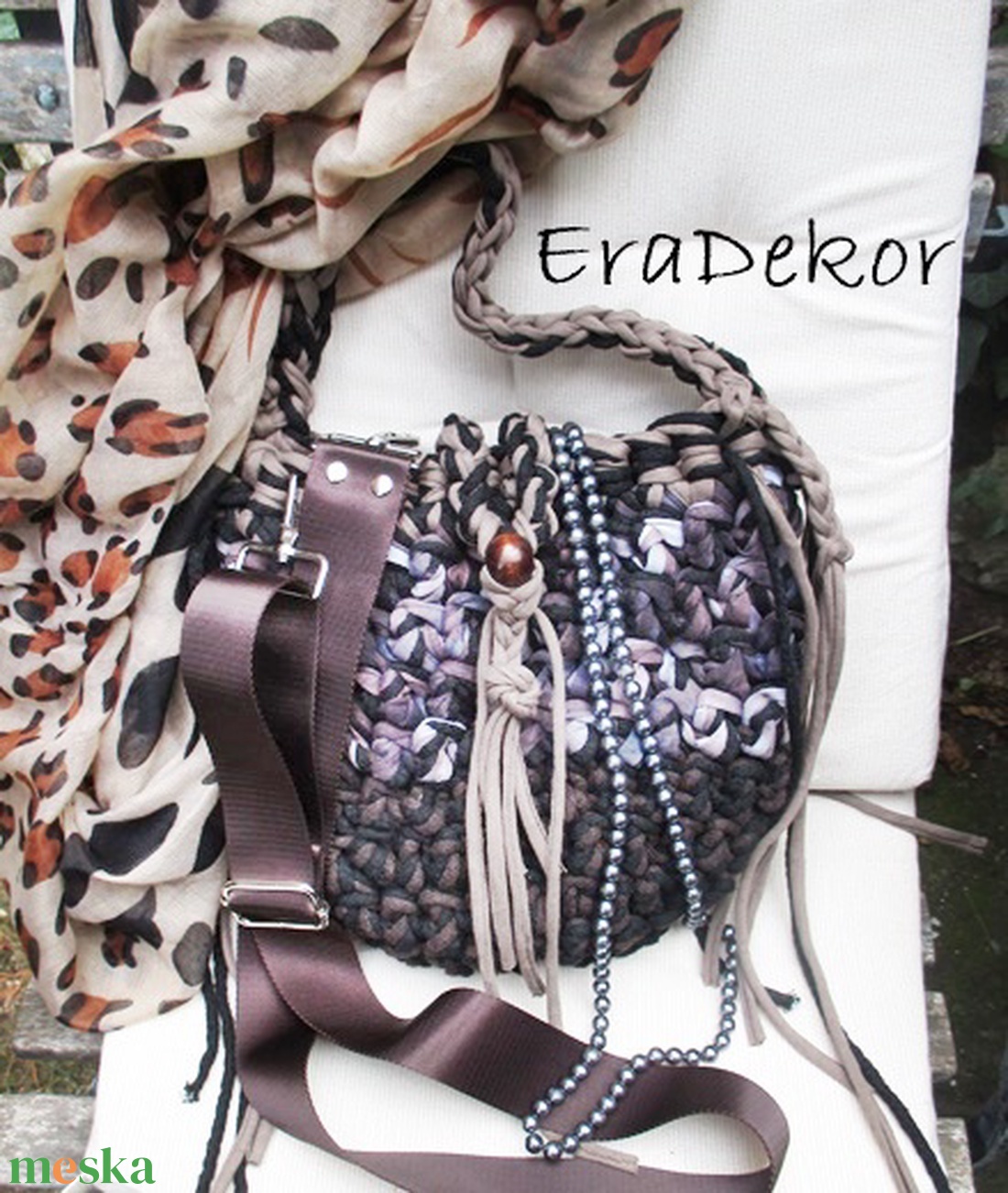  Rojtos BOHO táska, válltáska - táska & tok - kézitáska & válltáska - kézitáska - Meska.hu