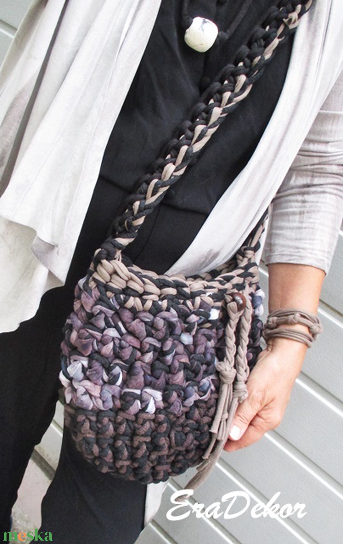  Rojtos BOHO táska, válltáska - táska & tok - kézitáska & válltáska - kézitáska - Meska.hu