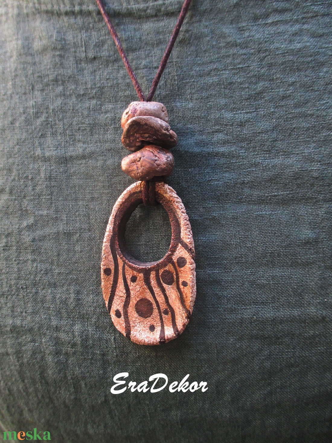 Rusztikus fantázia nyaklánc - ékszer - nyaklánc - medálos nyaklánc - Meska.hu