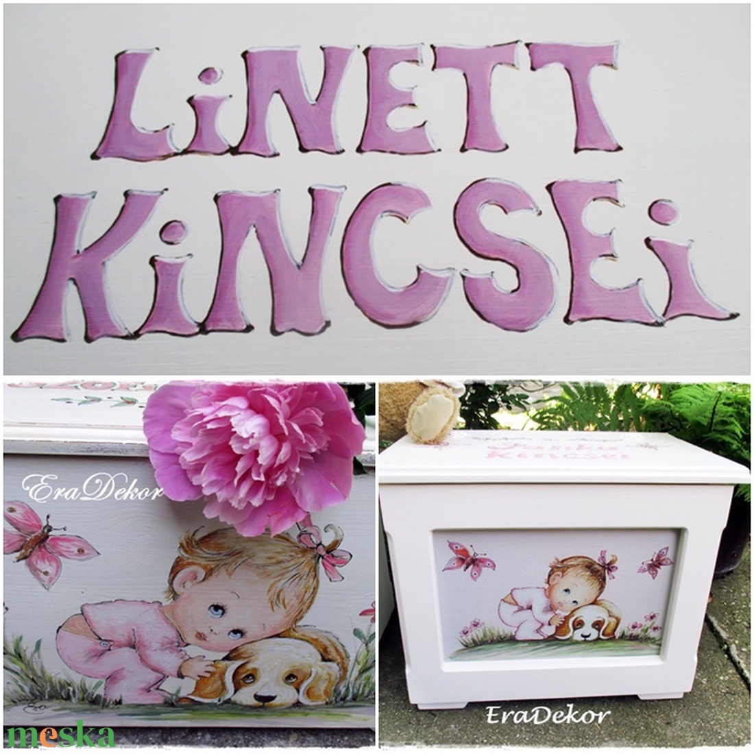 Játéktároló kincsesládák kislányok  kisfiúk keresztelőjére  - baba - mama - keresztelő kellékek - keresztelőajándékok - Meska.hu