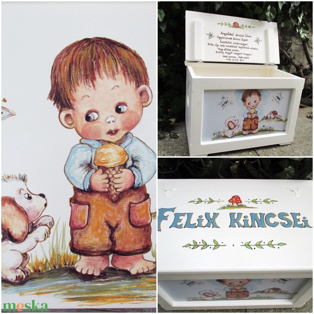 Játéktároló láda a gyerekszobába - baba - mama - babaszobabútor - játéktároló - Meska.hu