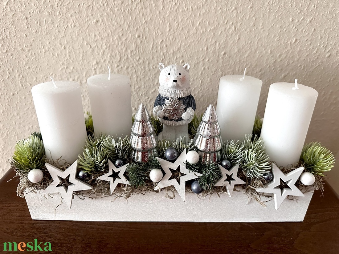 Jegesmedvés adventi asztaldísz - karácsony - adventi díszek - adventi koszorú - Meska.hu Jegesmedvés adventi asztaldísz - karácsony - adventi díszek - adventi koszorú - Meska.hu