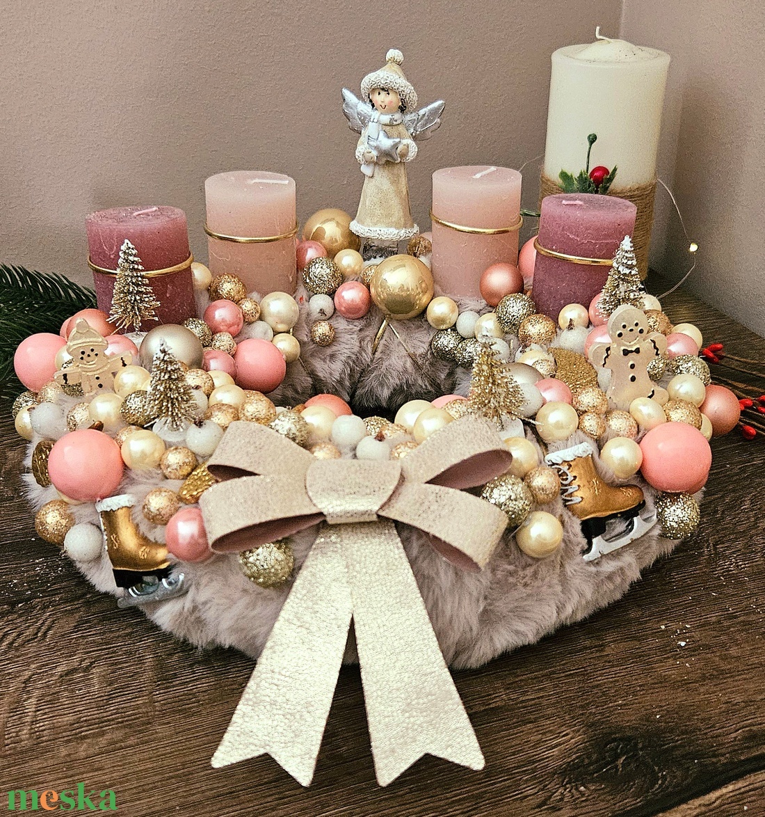 Angyalkás adventi koszorú - karácsony - adventi díszek - adventi koszorú - Meska.hu Angyalkás adventi koszorú - karácsony - adventi díszek - adventi koszorú - Meska.hu