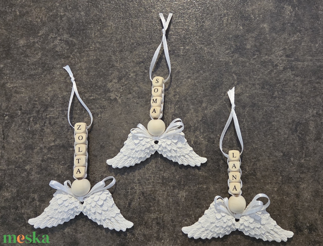 Névre szóló karácsonyfadísz - Angyalszárny  - karácsony - karácsonyi lakásdekoráció - karácsonyfadíszek - Meska.hu Névre szóló karácsonyfadísz - Angyalszárny  - karácsony - karácsonyi lakásdekoráció - karácsonyfadíszek - Meska.hu