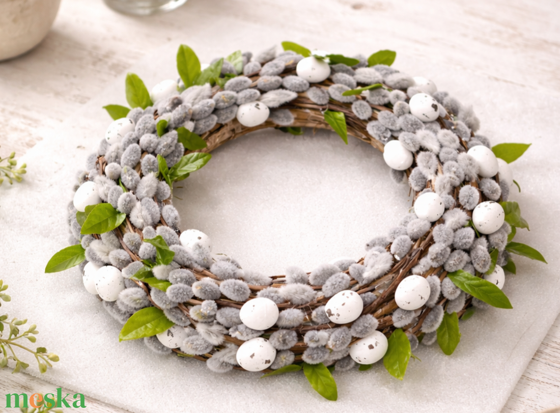 Húsvéti asztaldísz barkával - otthon & életmód - dekoráció - asztal és polc dekoráció - asztaldísz - Meska.hu