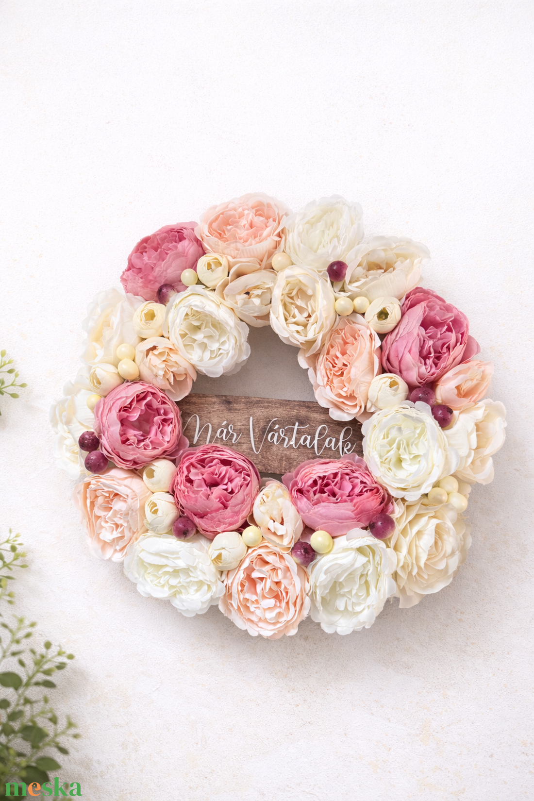 Csupa virágos tavaszi ajtódísz  - otthon & életmód - dekoráció - ajtó- és ablak dekoráció - ajtódísz & kopogtató - Meska.hu