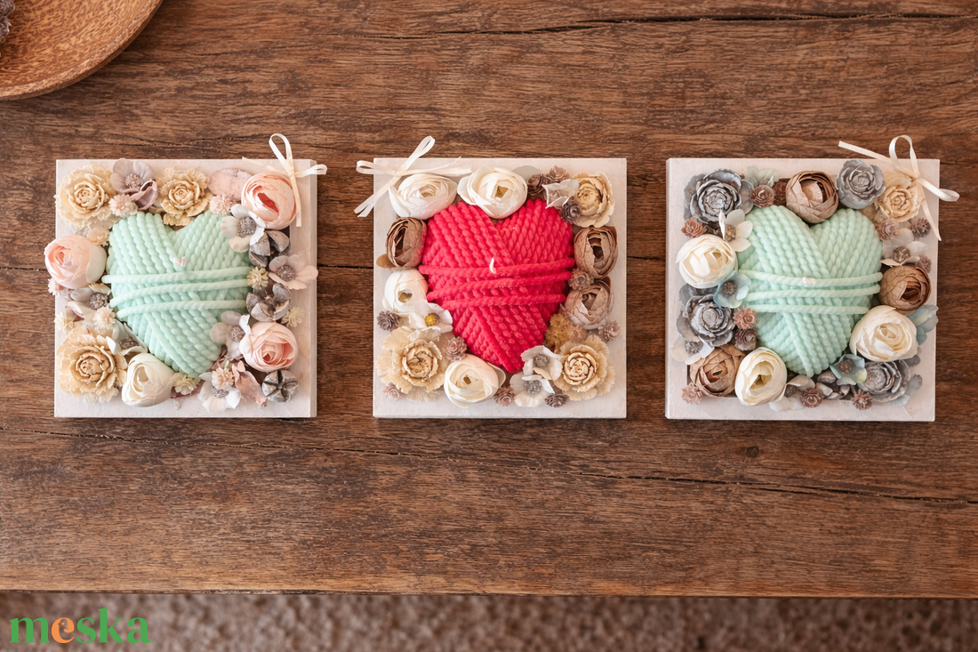 Szív kollekció- barna - otthon & életmód - dekoráció - asztal és polc dekoráció - asztaldísz - Meska.hu