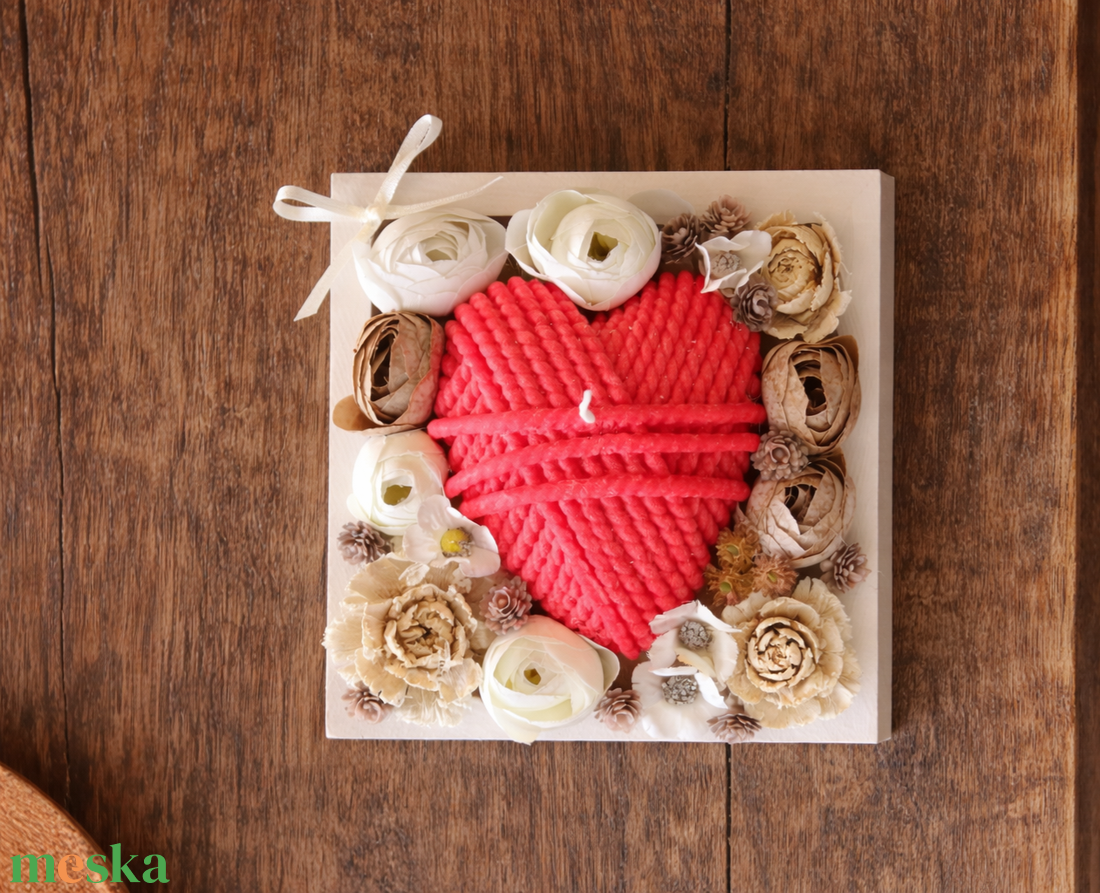 Szív kollekció- piros - otthon & életmód - dekoráció - asztal és polc dekoráció - asztaldísz - Meska.hu