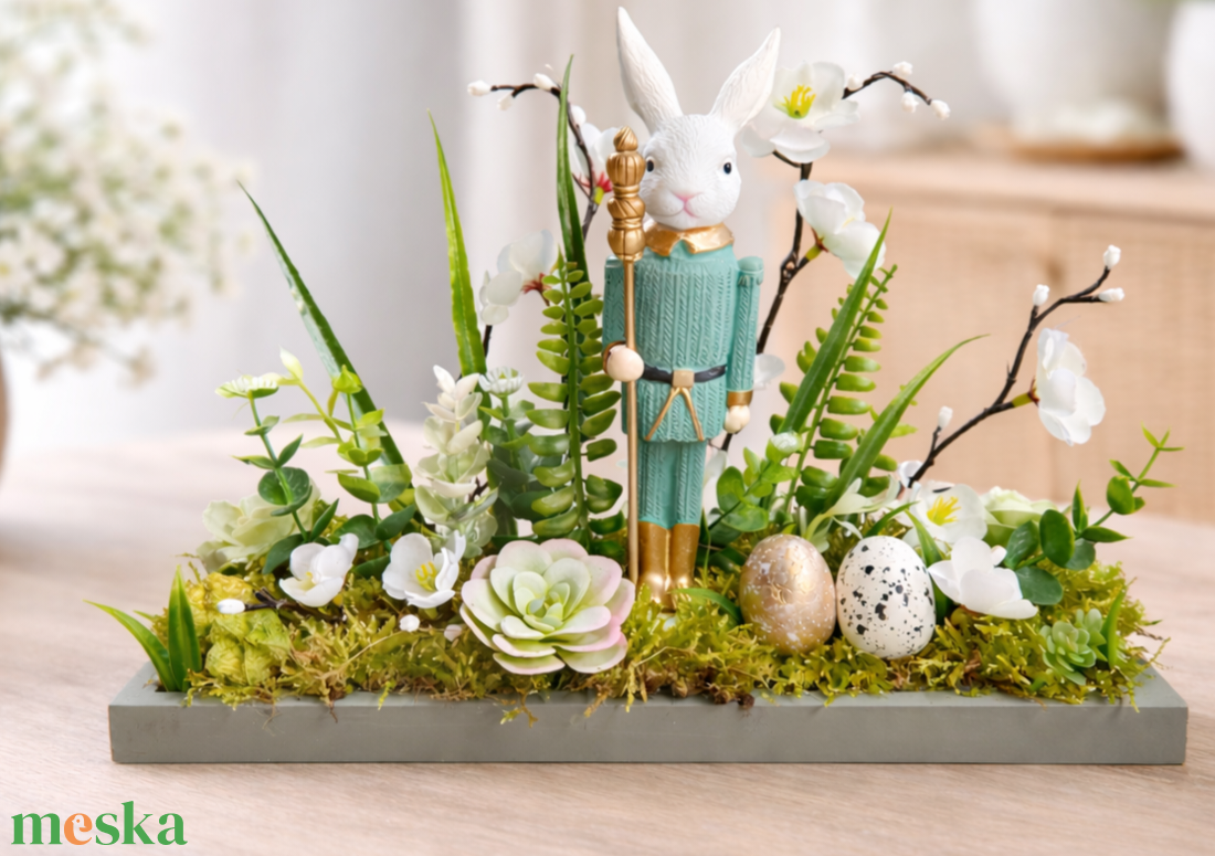 Egyedi húsvéti asztaldísz- türkiz  - ünnepi díszek, dekorációk - húsvéti díszek és dekorációk - húsvéti asztaldíszek - Meska.hu
