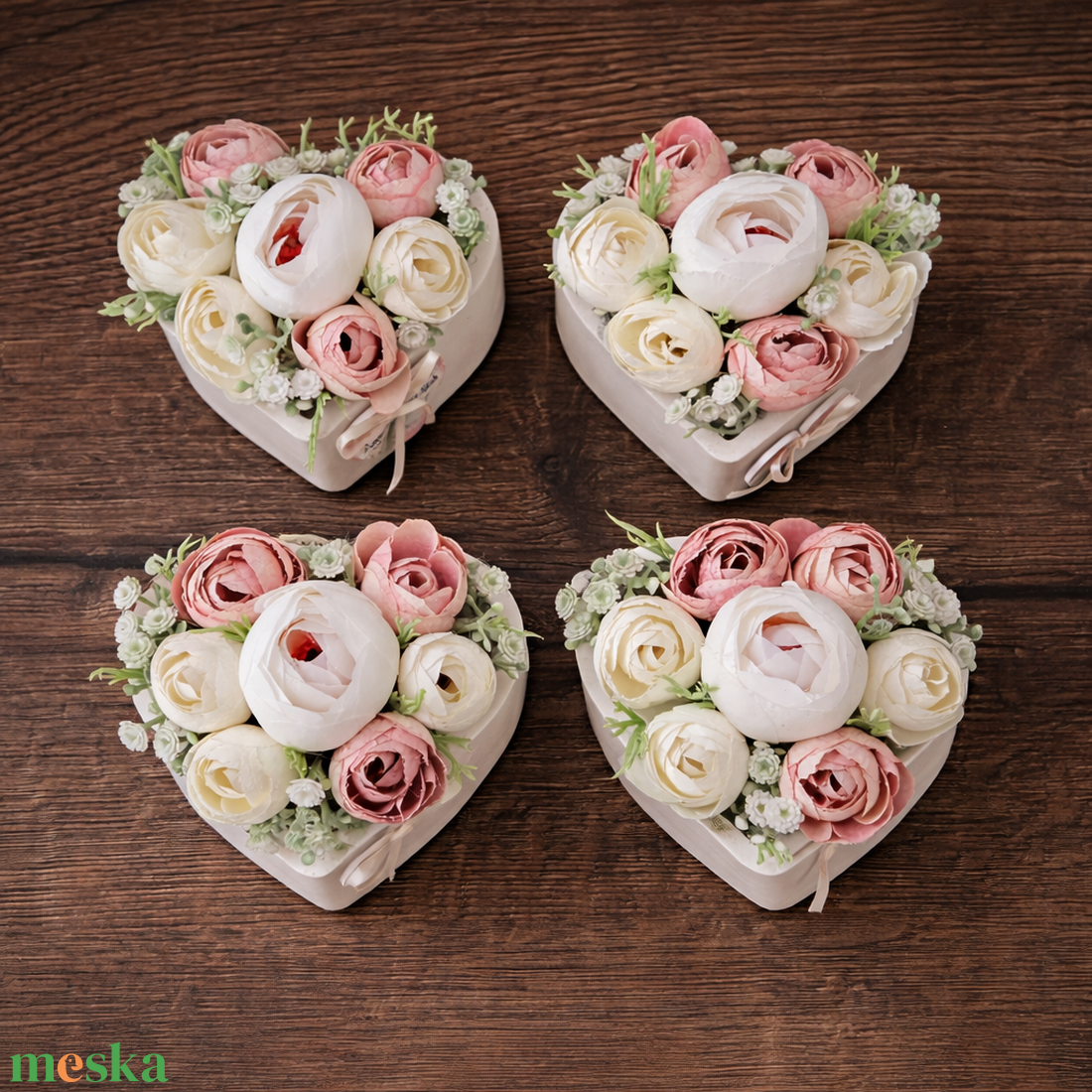 Anyák napi szívdobozka - otthon & életmód - dekoráció - asztal és polc dekoráció - asztaldísz - Meska.hu