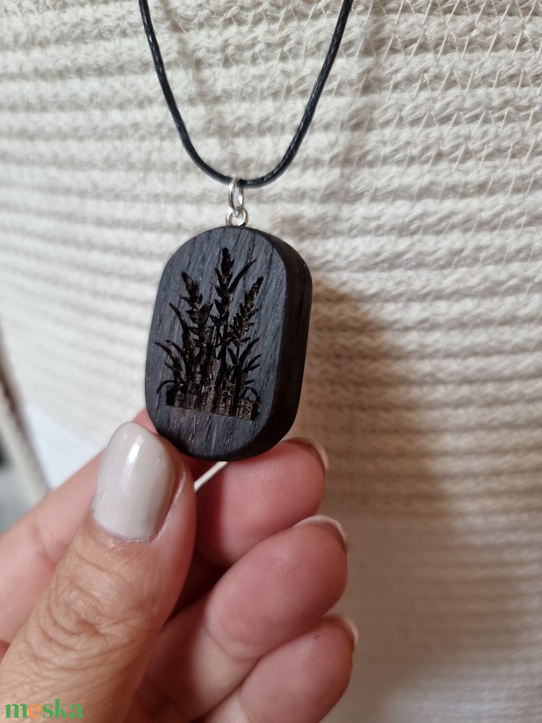 Diófa nyaklánc gravírozott  - ékszer - nyaklánc - medálos nyaklánc - Meska.hu