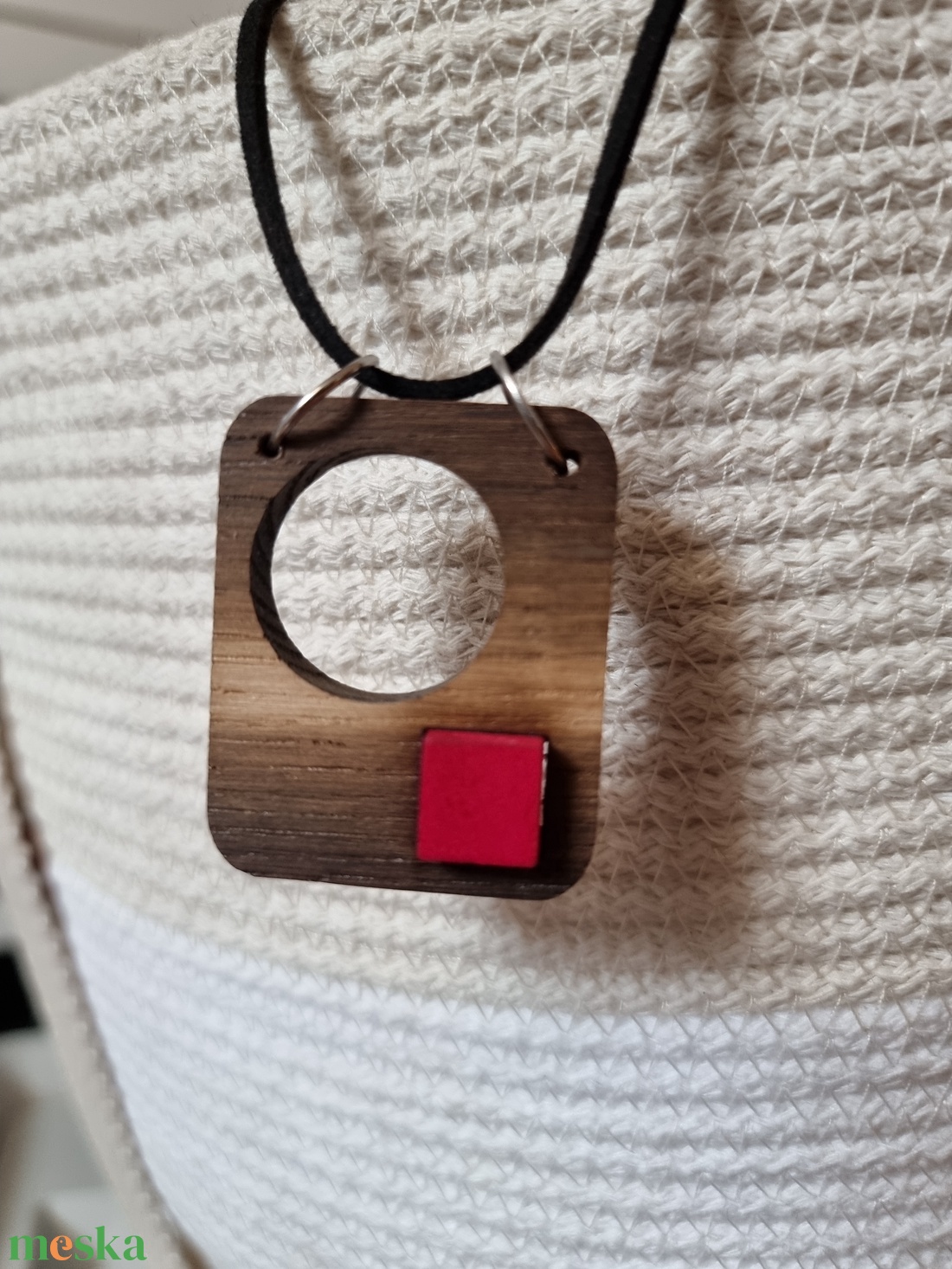 Irizáló fa nyaklánc  - ékszer - nyaklánc - medálos nyaklánc - Meska.hu