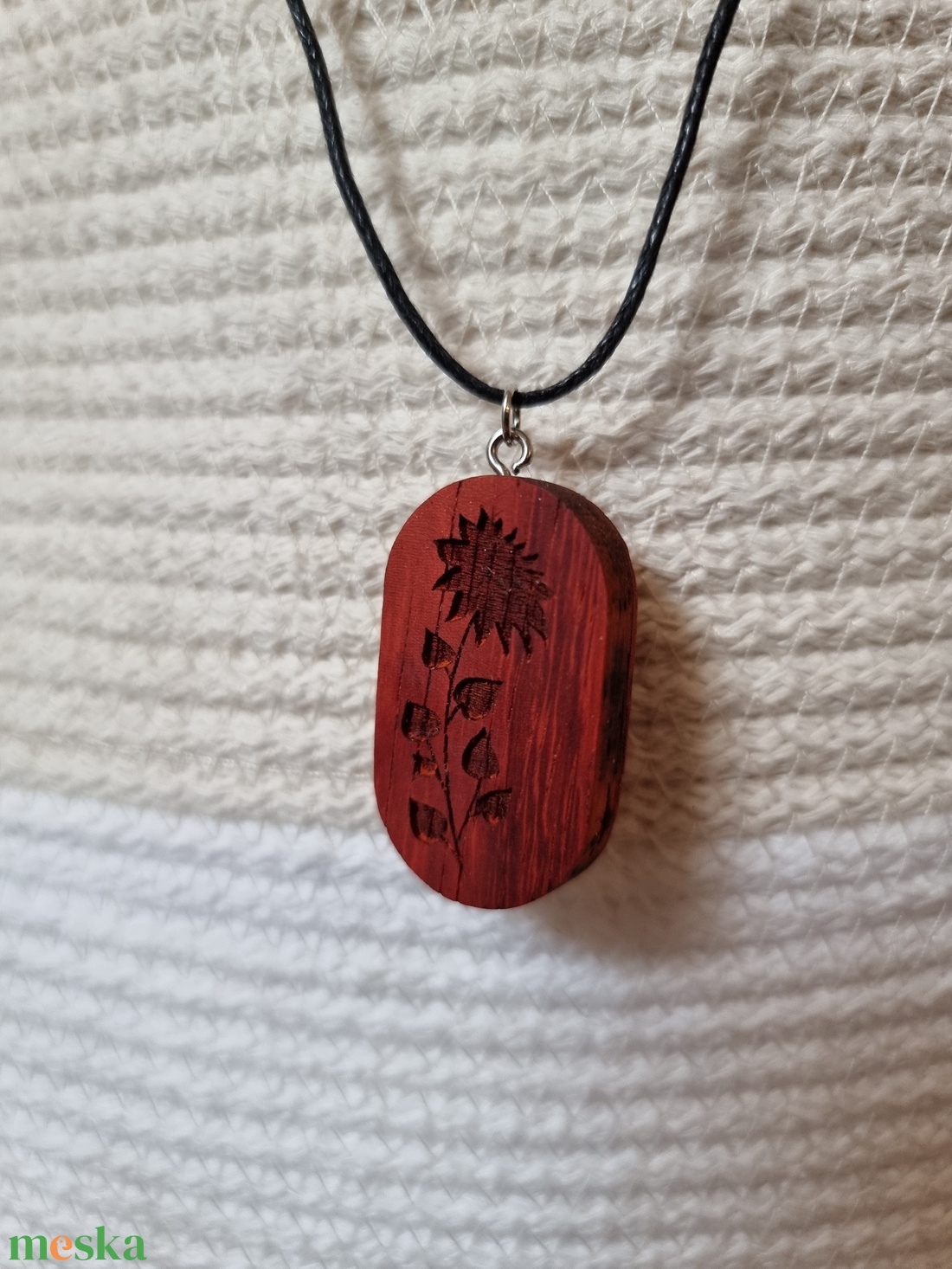 Padouk fa nyaklánc - ékszer - nyaklánc - medálos nyaklánc - Meska.hu