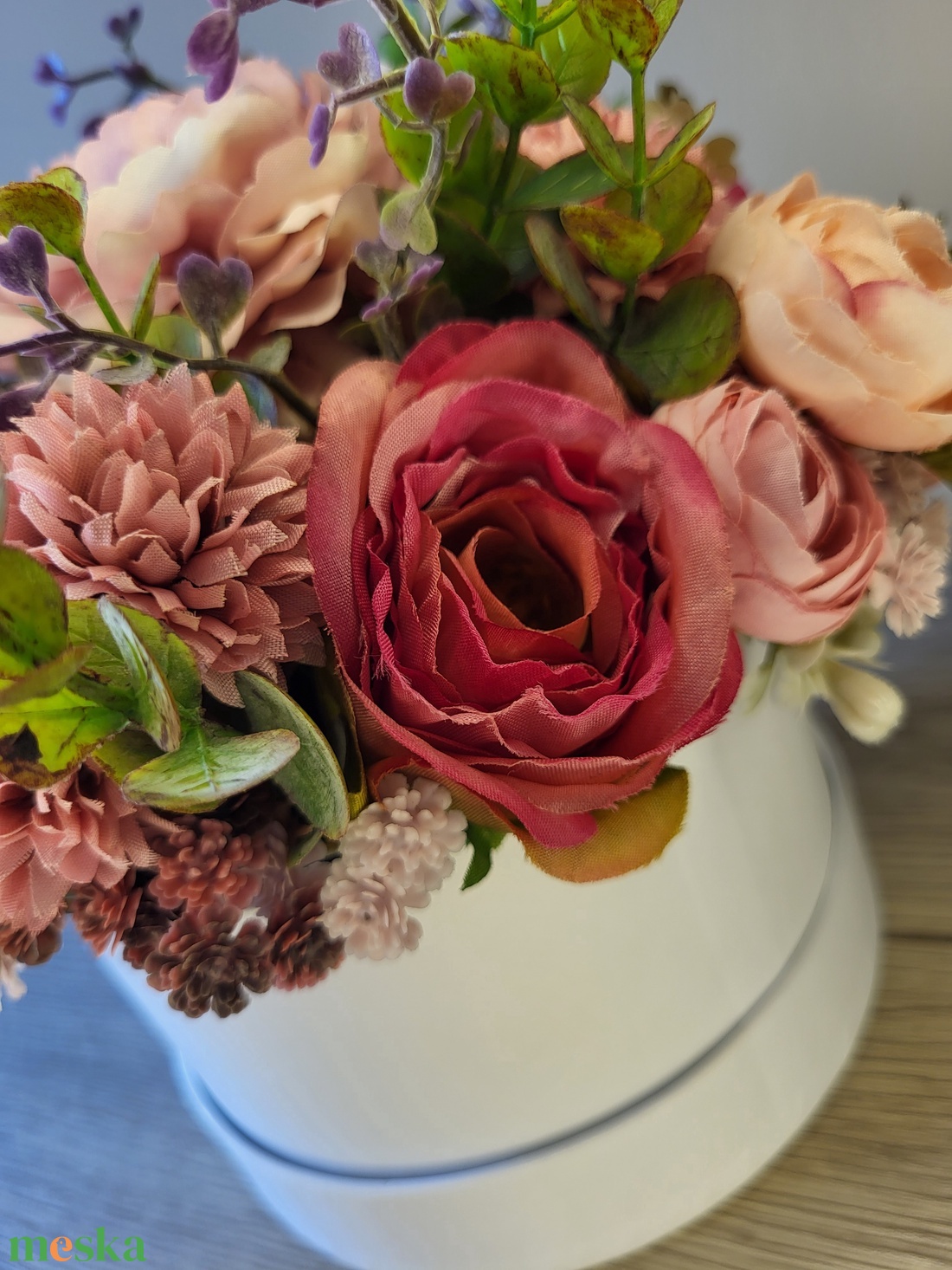 Selyemvirág box - otthon & életmód - dekoráció - asztal és polc dekoráció - asztaldísz - Meska.hu