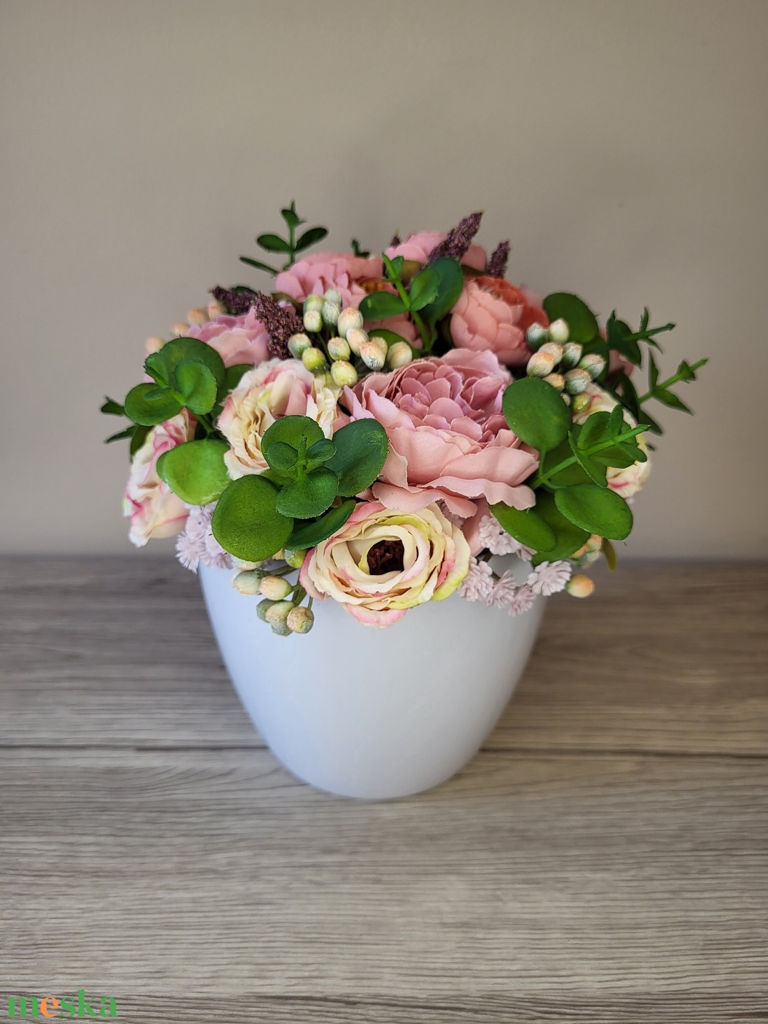 Selyemvirág kaspó - otthon & életmód - dekoráció - asztal és polc dekoráció - asztaldísz - Meska.hu