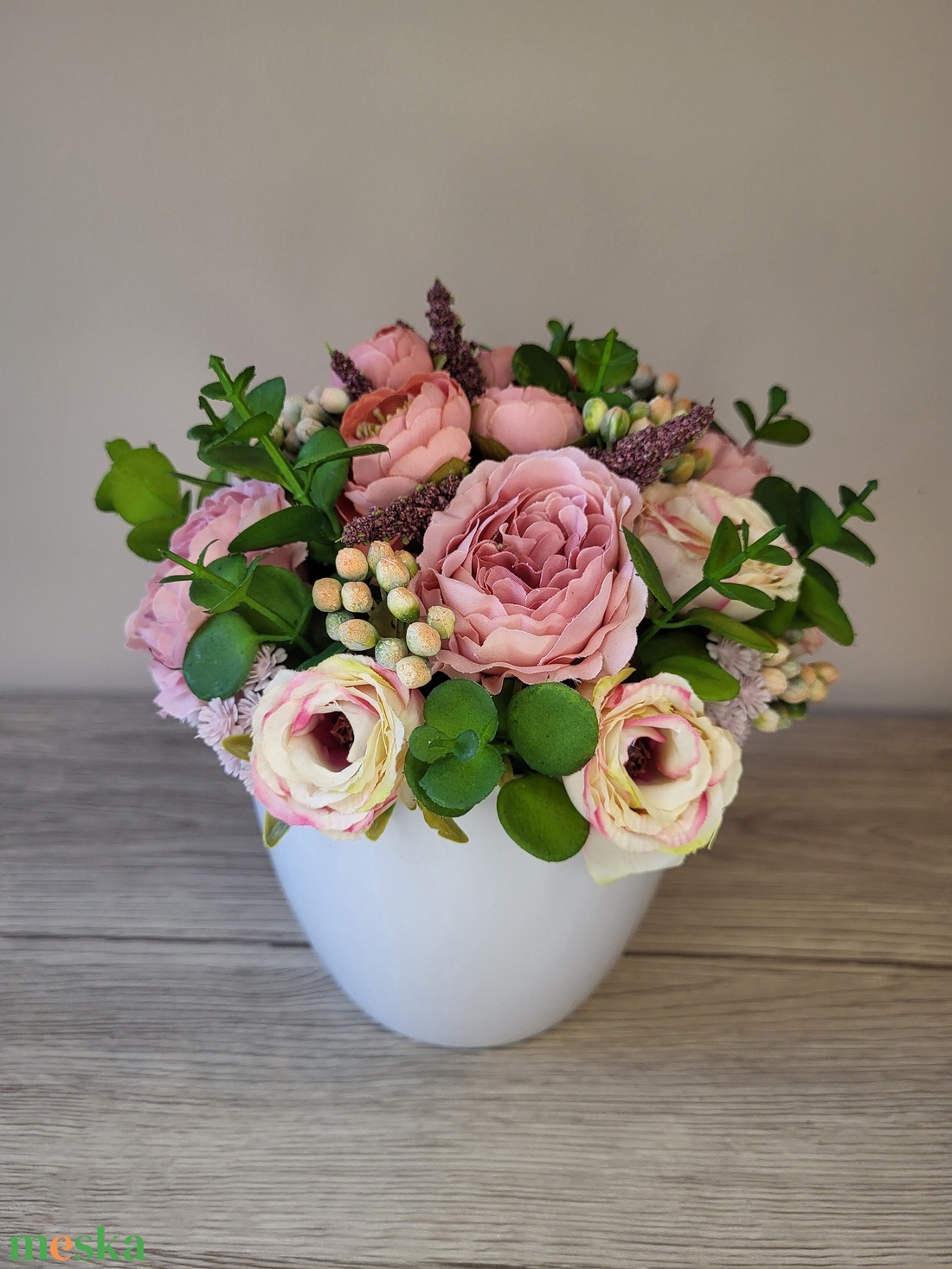 Selyemvirág kaspó - otthon & életmód - dekoráció - asztal és polc dekoráció - asztaldísz - Meska.hu