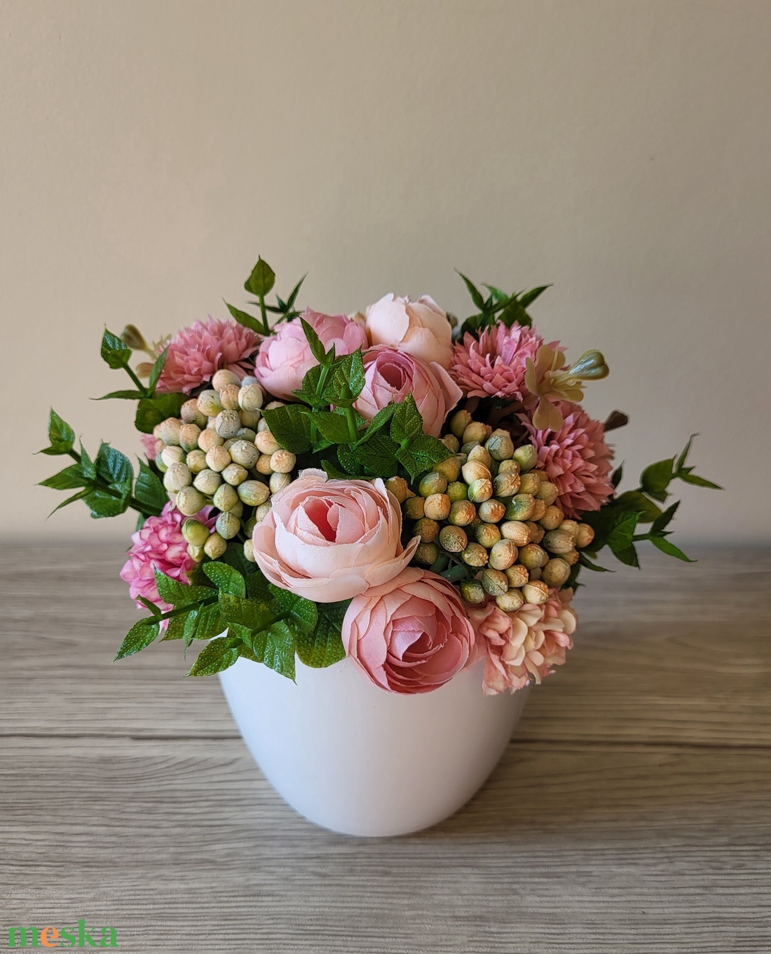 Selyemvirág kaspó - otthon & életmód - dekoráció - asztal és polc dekoráció - asztaldísz - Meska.hu