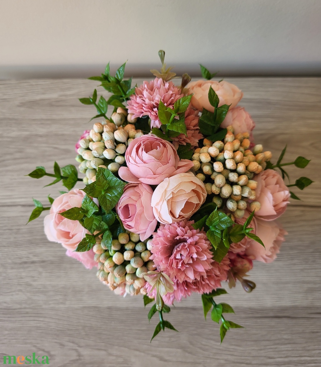 Selyemvirág kaspó - otthon & életmód - dekoráció - asztal és polc dekoráció - asztaldísz - Meska.hu