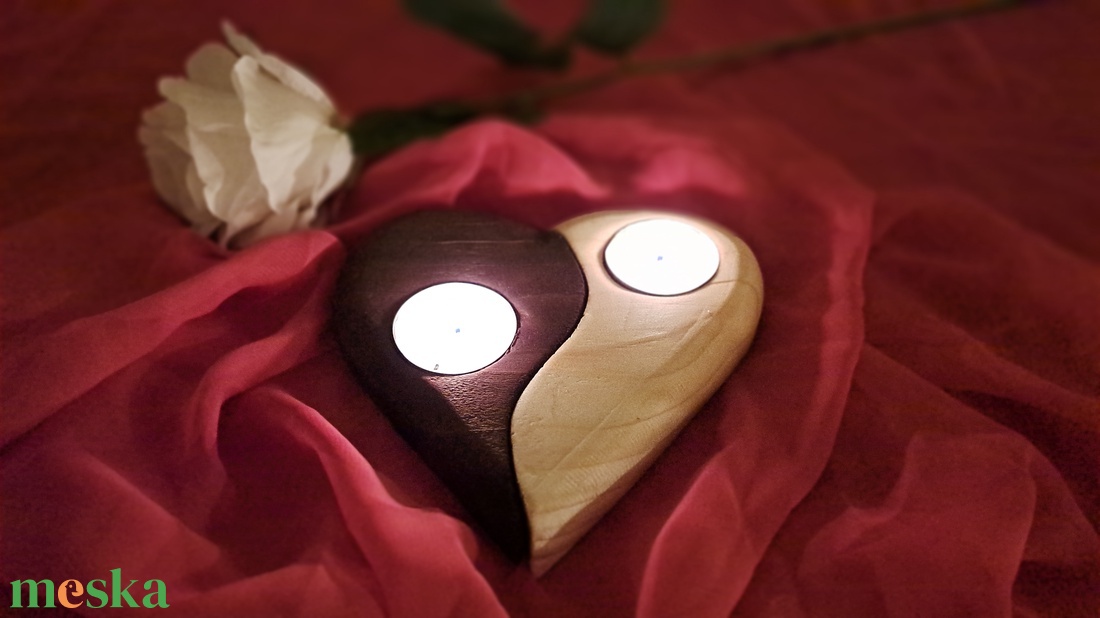 Szív alakú mécsestartó - otthon & életmód - gyertya, illat, aroma - mécses és mécsestartó - Meska.hu