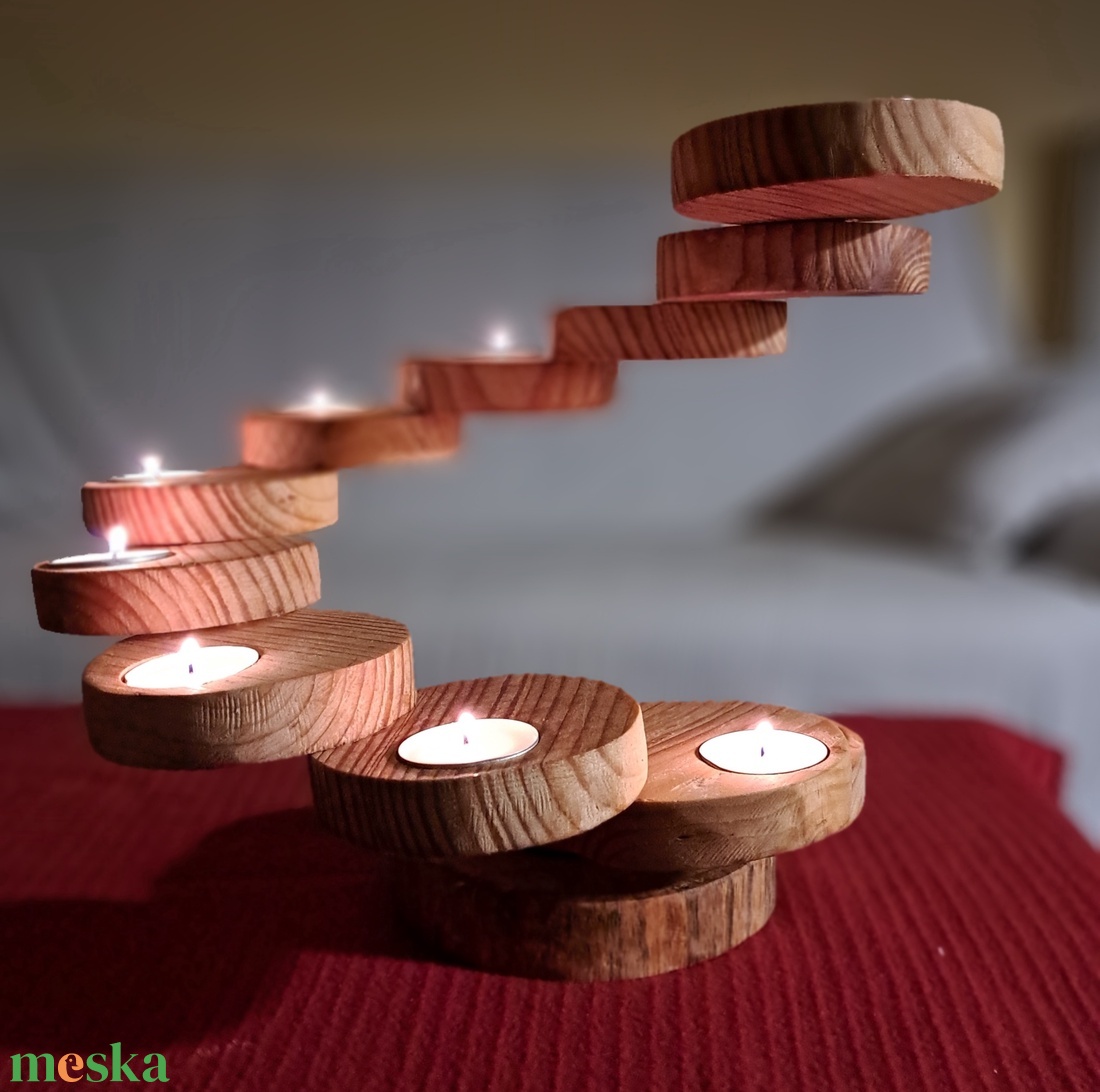 Adventi spirál - karácsony - karácsonyi lakásdekoráció - karácsonyi illatgyertya, mécses - Meska.hu