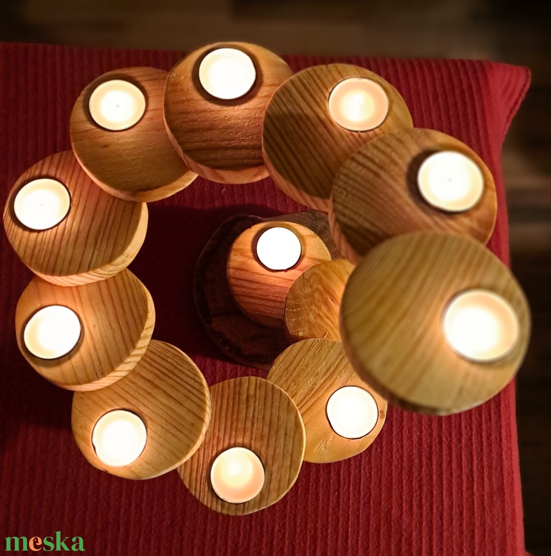 Adventi spirál - karácsony - karácsonyi lakásdekoráció - karácsonyi illatgyertya, mécses - Meska.hu