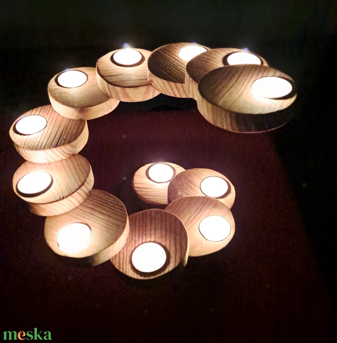 Adventi spirál - karácsony - karácsonyi lakásdekoráció - karácsonyi illatgyertya, mécses - Meska.hu