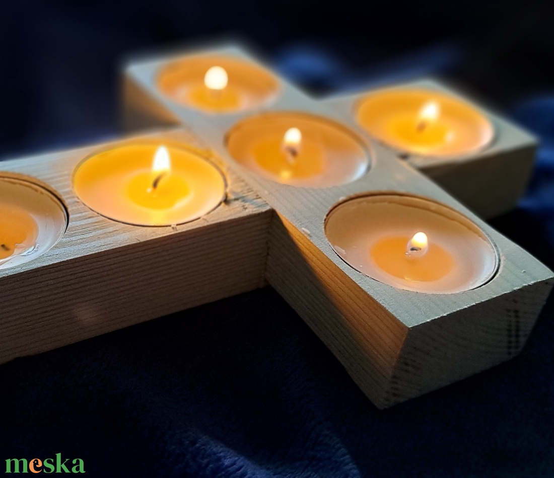Kereszt alakú mécsestartó - otthon & életmód - gyertya, illat, aroma - mécses és mécsestartó - Meska.hu