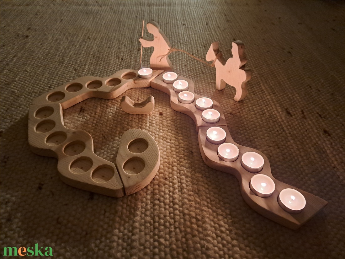 Adventi lakásdísz - karácsony - karácsonyi lakásdekoráció - karácsonyi fénydekoráció - Meska.hu