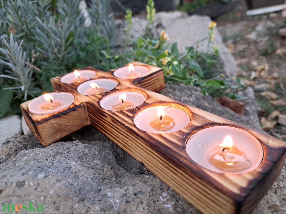 Kereszt alakú mécsestartó - otthon & életmód - gyertya, illat, aroma - mécses és mécsestartó - Meska.hu