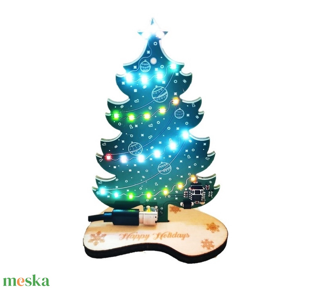 LED karácsonyfa - karácsony - karácsonyi lakásdekoráció - karácsonyi fénydekoráció - Meska.hu