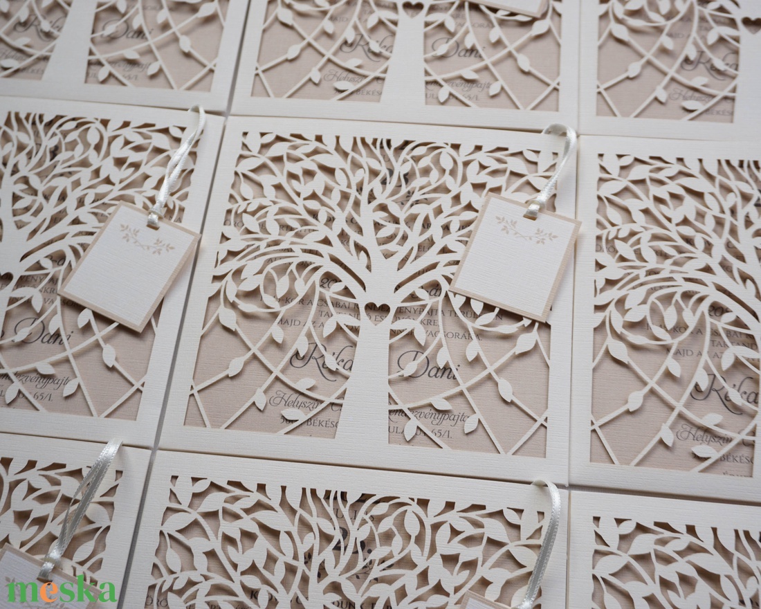 Lézervágott esküvői meghívó, fa mintás, lasercut meghívó, szívecske, prémium meghívó. - esküvő - meghívó & kártya - meghívó - Meska.hu Lézervágott esküvői meghívó, fa mintás, lasercut meghívó, szívecske, prémium meghívó. - esküvő - meghívó & kártya - meghívó - Meska.hu