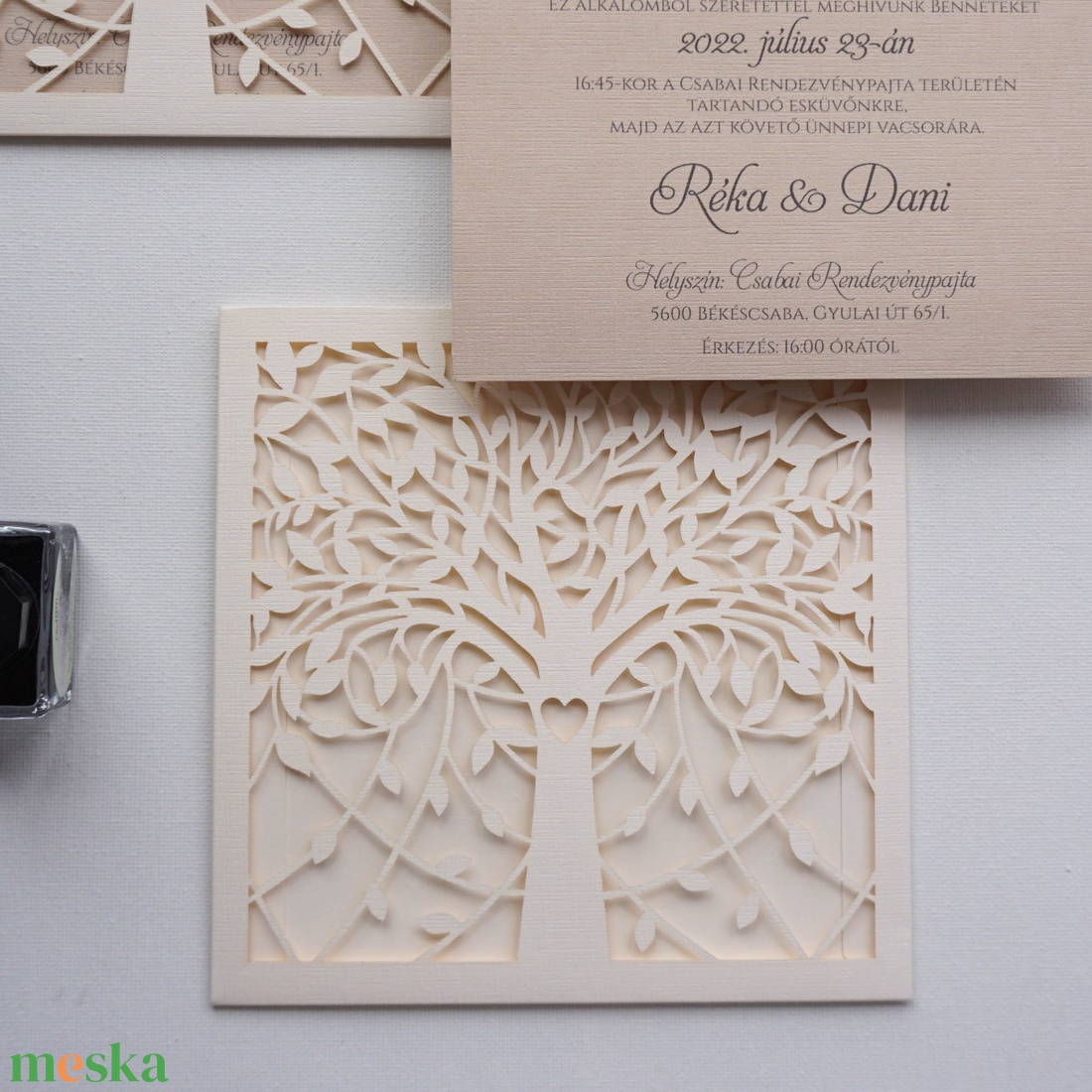 Lézervágott esküvői meghívó, fa mintás, lasercut meghívó, szívecske, prémium meghívó. - esküvő - meghívó & kártya - meghívó - Meska.hu Lézervágott esküvői meghívó, fa mintás, lasercut meghívó, szívecske, prémium meghívó. - esküvő - meghívó & kártya - meghívó - Meska.hu