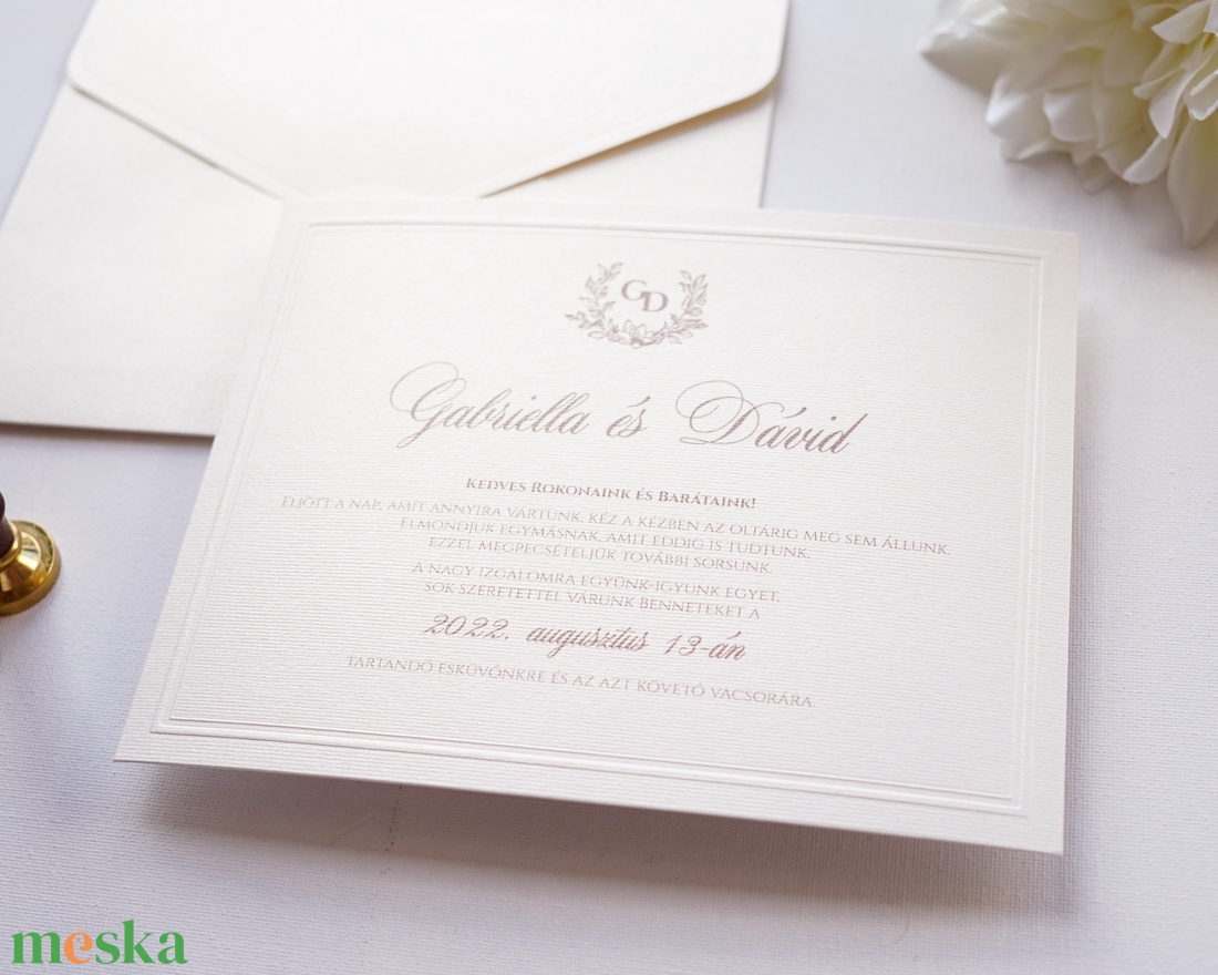 Elegáns esküvői meghívó, Dombornyomott szegéllyel, Prémium papírból, - esküvő - meghívó & kártya - meghívó - Meska.hu Elegáns esküvői meghívó, Dombornyomott szegéllyel, Prémium papírból, - esküvő - meghívó & kártya - meghívó - Meska.hu