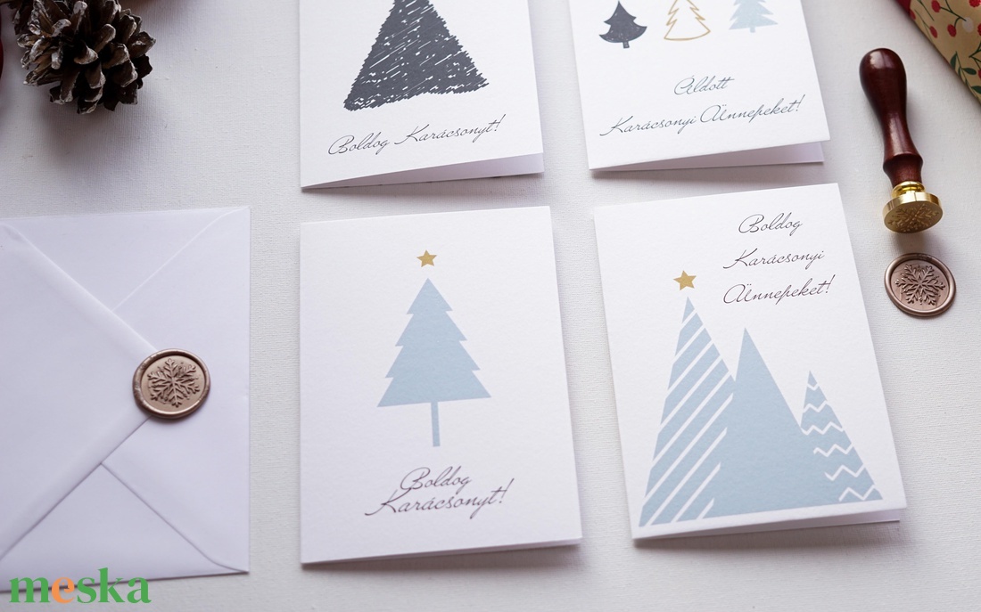 Minimalista Karácsonyi Képeslap, karácsonyi üdvözlő lap, adventi képeslap. - karácsony - karácsonyi ajándékozás - karácsonyi képeslap, üdvözlőlap, ajándékkísérő - Meska.hu